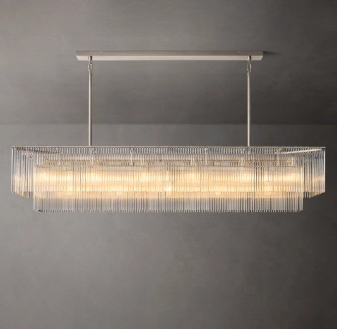 Amadeo Rectangular Crystal Rod Chandelier