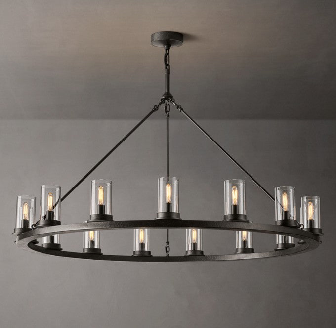 Ondra Round Clear Glass Chandelier