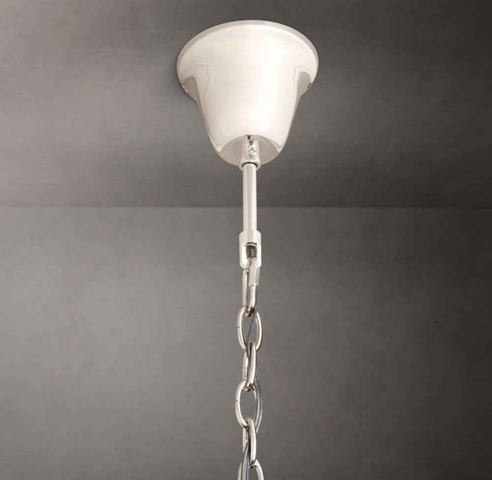 1920s Odeon Round Crystal Chandelier