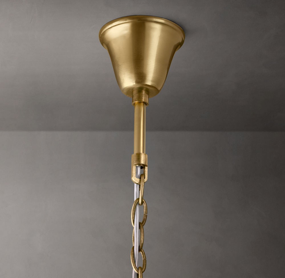 1920s Odeon Round Crystal Chandelier