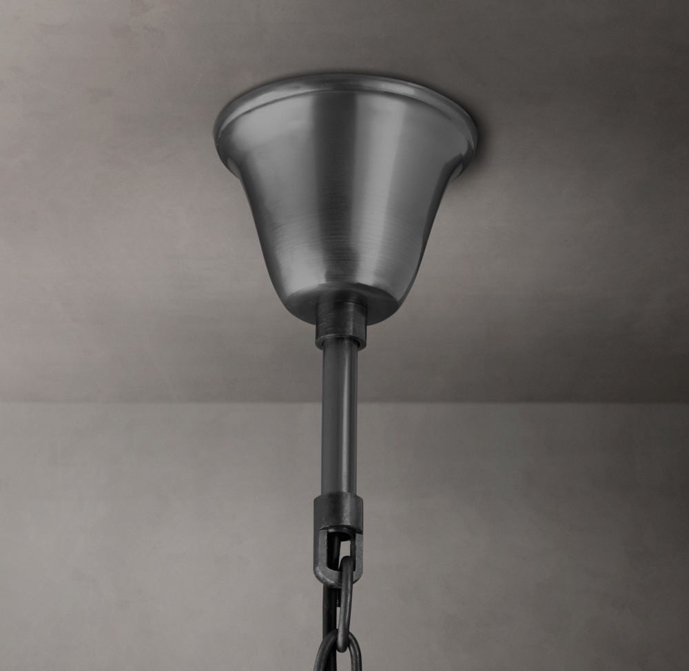 1920s Odeon Round Crystal Chandelier