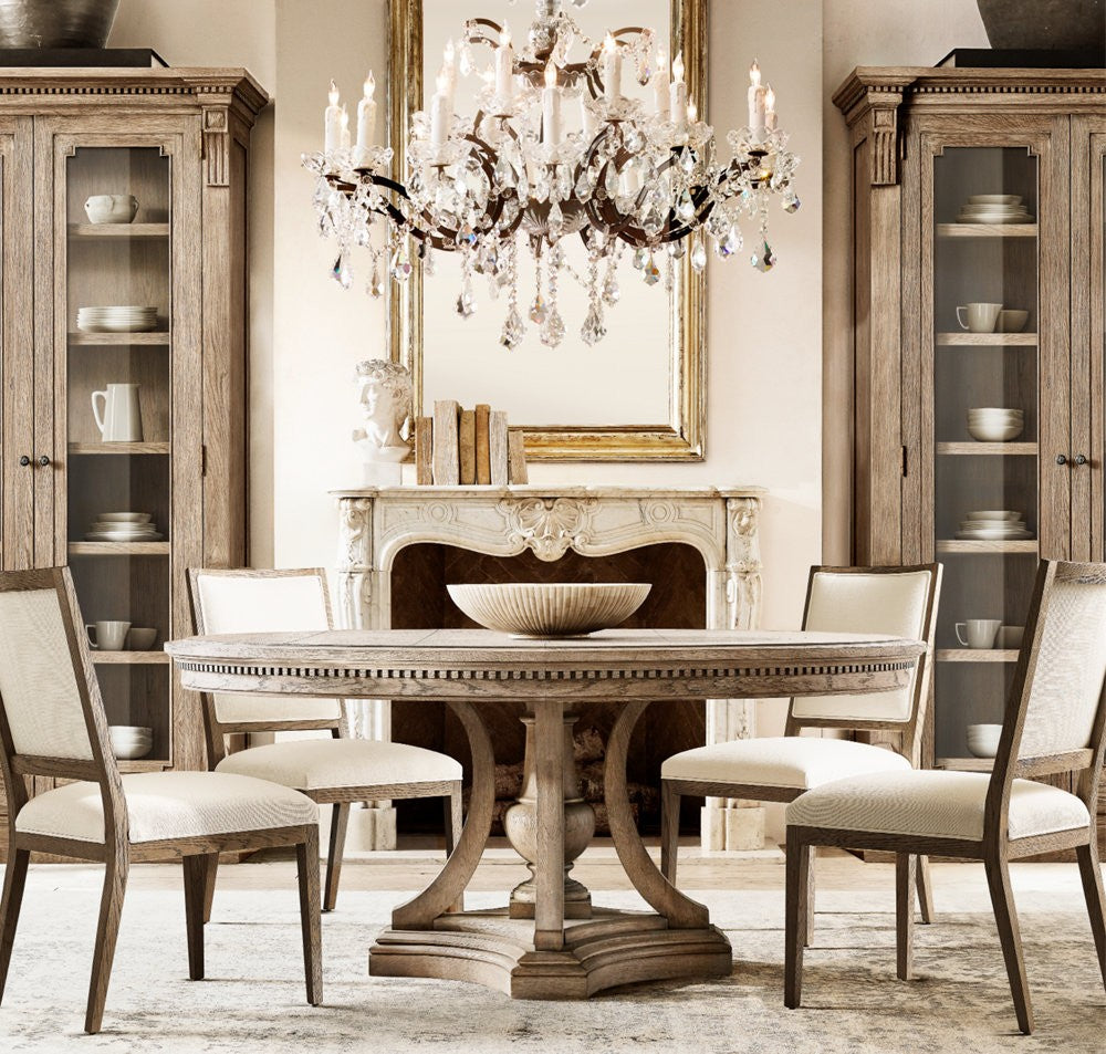 19th Century Rococo Iron and Crystal Round Chandelier