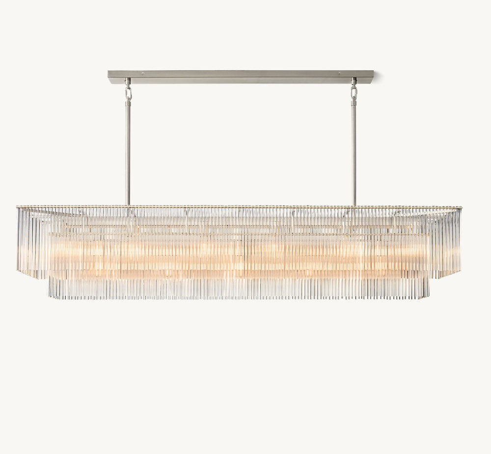 Amadeo Rectangular Crystal Rod Chandelier