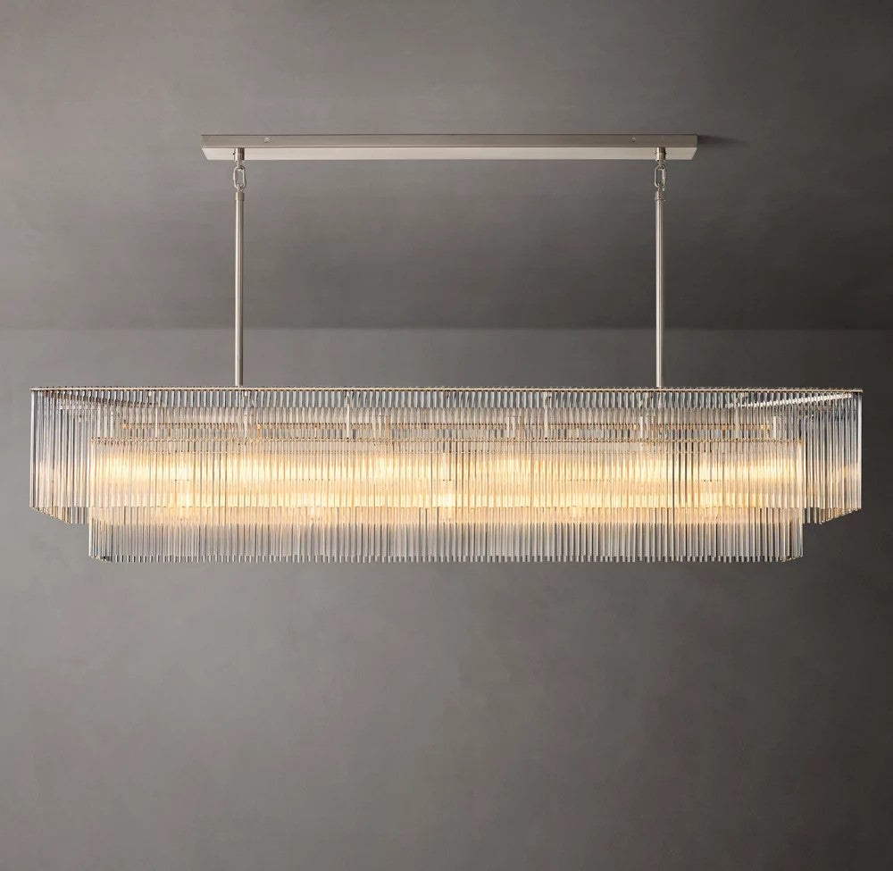 Amadeo Rectangular Crystal Rod Chandelier