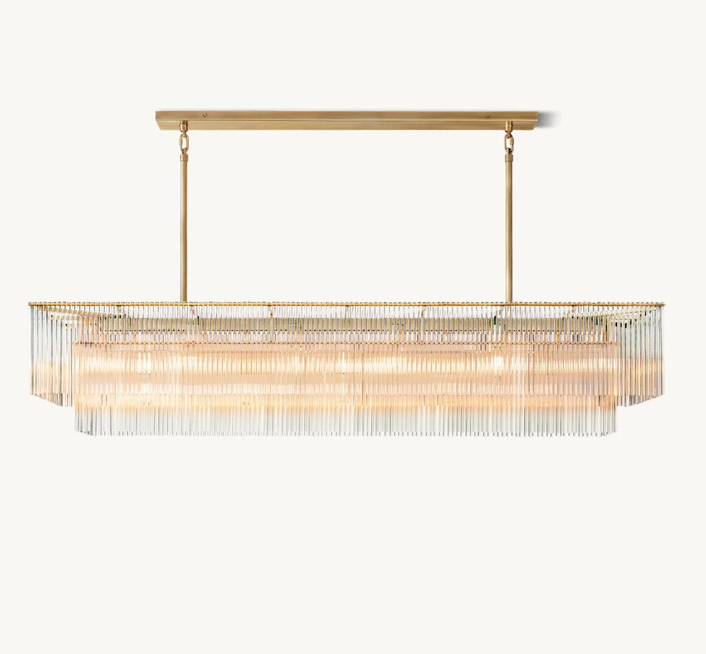 Amadeo Rectangular Crystal Rod Chandelier