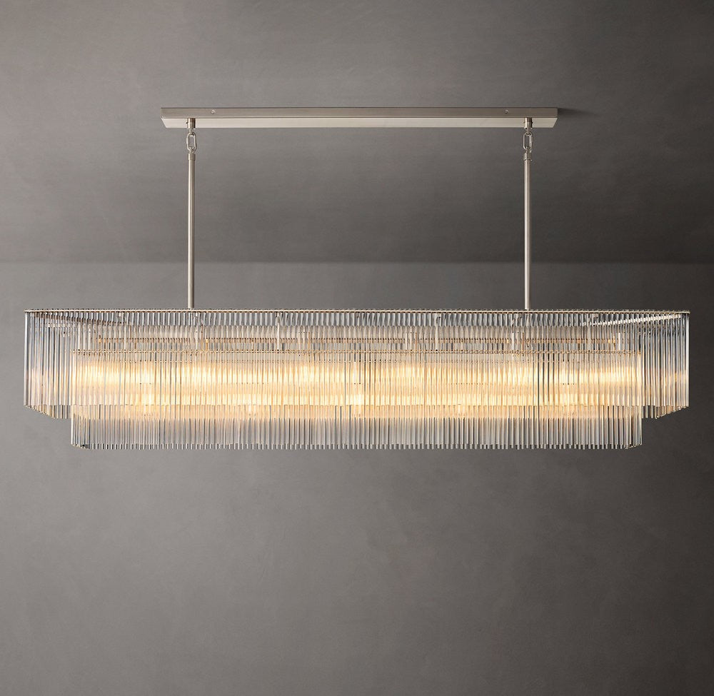 Amadeo Rectangular Crystal Rod Chandelier