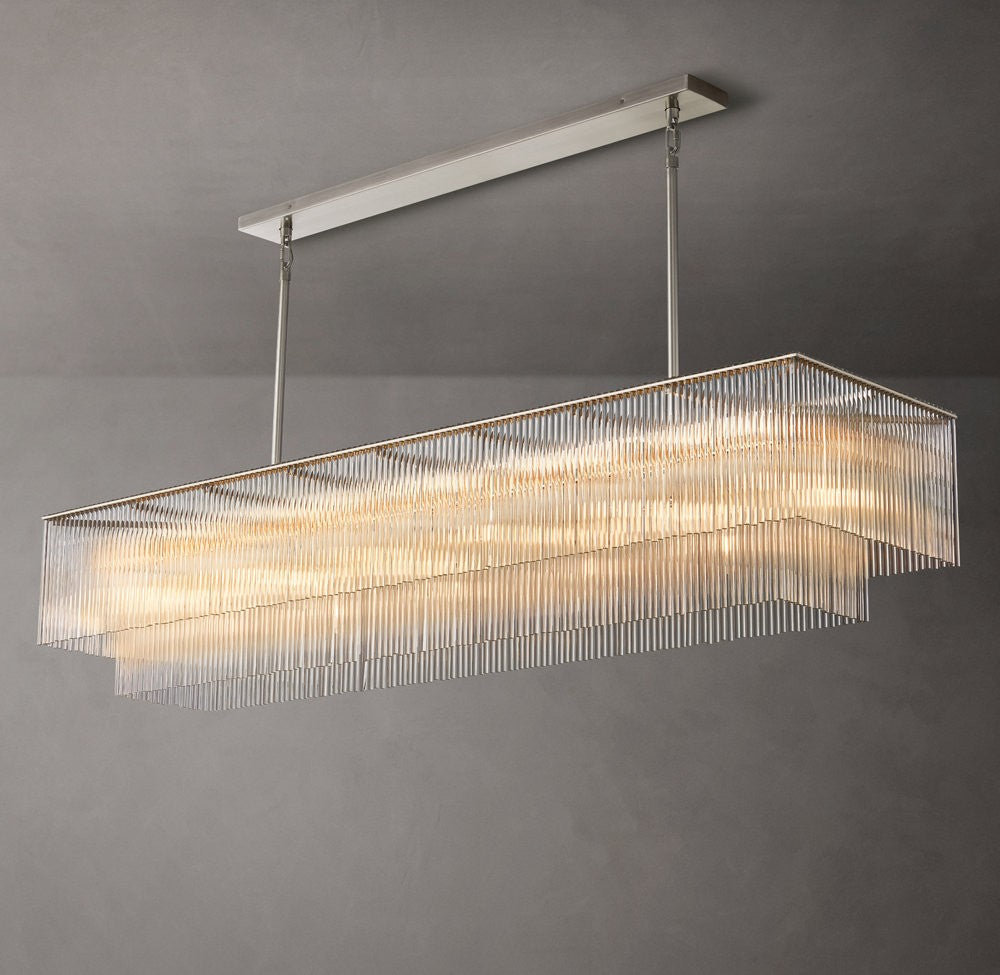 Amadeo Rectangular Crystal Rod Chandelier