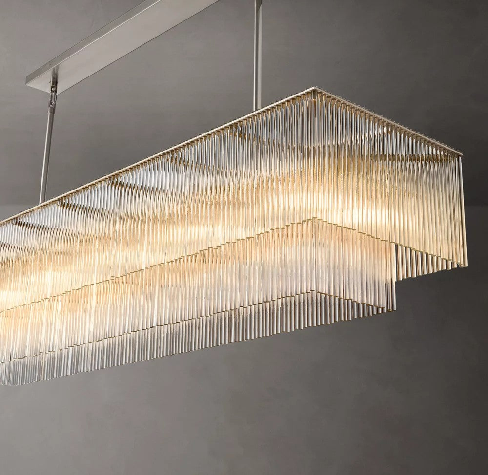 Amadeo Rectangular Crystal Rod Chandelier