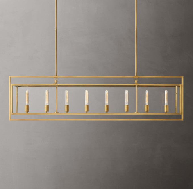 Beckman Rectangular Glass Chandelier