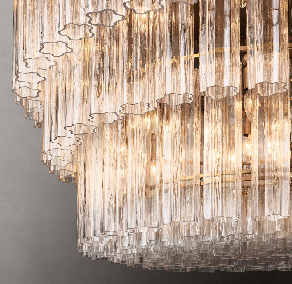 Cielo Three-Tier Round Glass Chandelier
