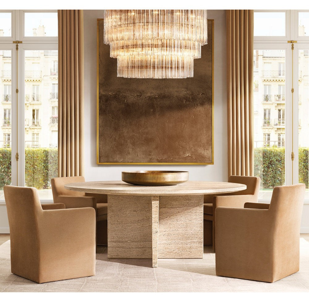 Cielo Three-Tier Round Glass Chandelier