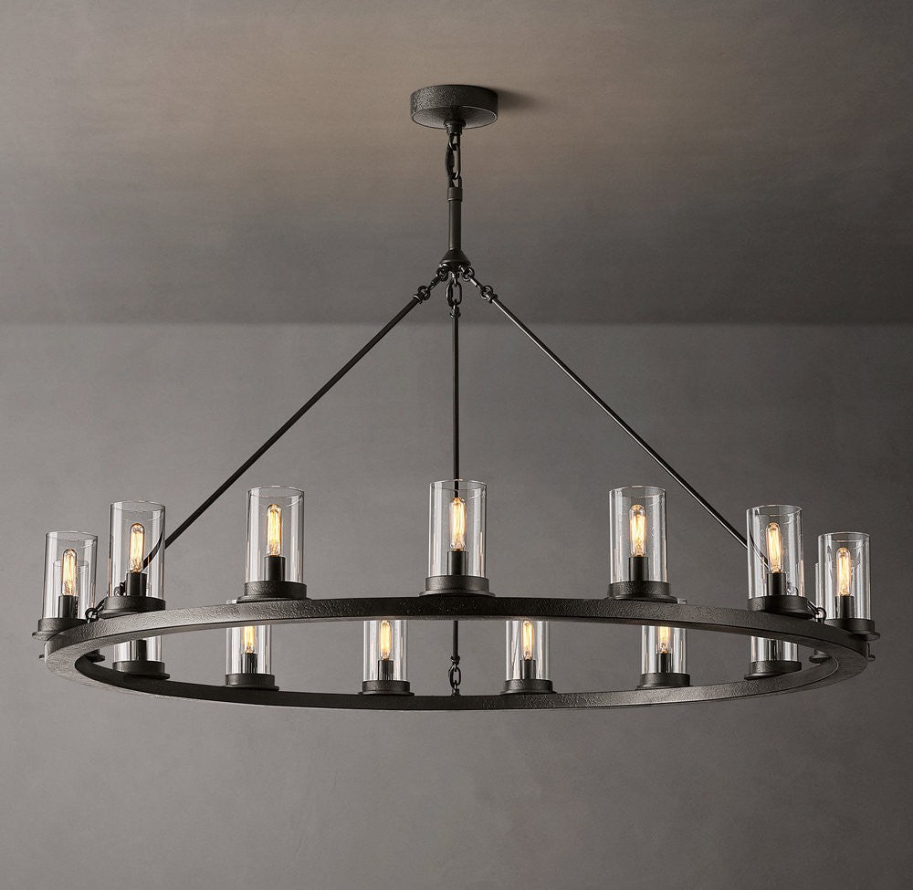 Ondra Round Clear Glass Chandelier