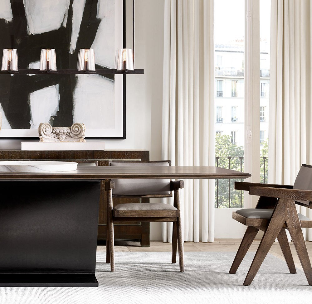 Pauillac Linear Glass and Brass Chandelier