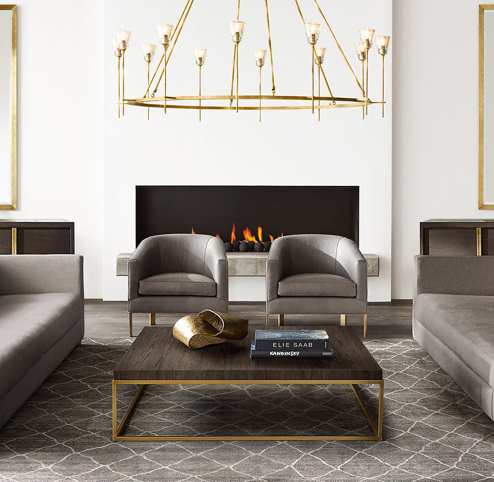 Torche De Verre Round Brass Chandelier