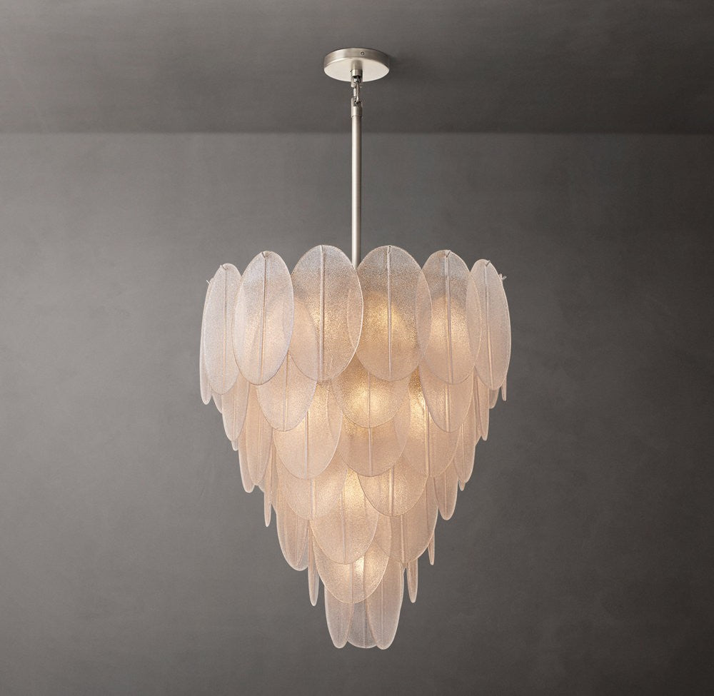 Vanetti Tiered Round Glass Chandelier